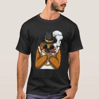 Camiseta Preguiça animal fuma cigarros estilo um hip hop th