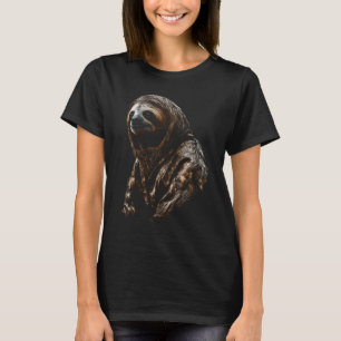 Camiseta preguiça-animal-trabalho de arte-preguiça-de-couro