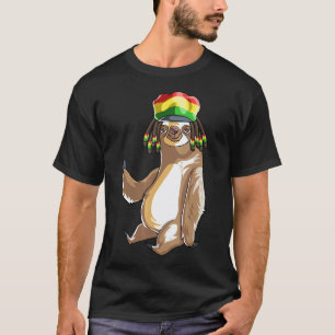 Camiseta Preguiça Bandeira Jamaicana Cabelo Presente Divert