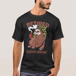 Camiseta Preguiça bebendo café Aposentadoria 42