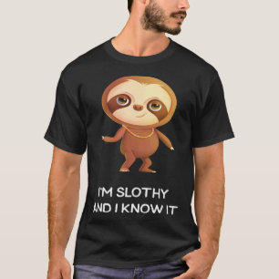 Camiseta Preguiça Bonita e Safada Sou Slothy e Eu Sei Disso