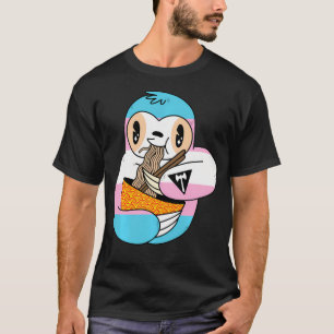 Camiseta Preguiça Comendo Ramen Orgulho Transgênero Lgbt-Q