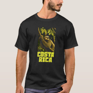 Camiseta Preguiça da Costa Rica na Árvore Arte Vintage Natu