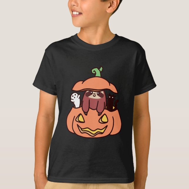 Camiseta Preguiça da lanterna de Jack O (Frente)