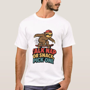Camiseta Preguiça de Conversar ou Lanche Preguiça