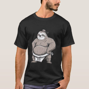 Camiseta Preguiça de Luta de Sumô Engraçada Artes Marciais