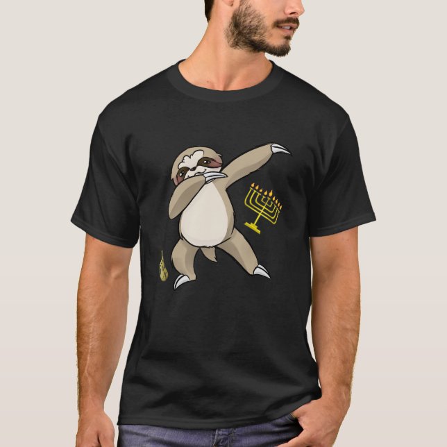 Camiseta Preguiça de toque ligeiro judaica (Frente)