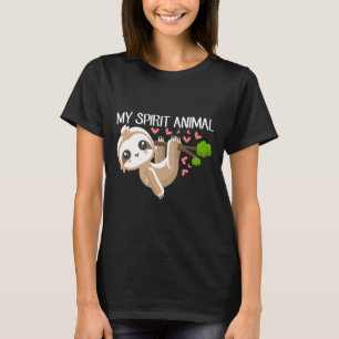Camiseta Preguiça é meu Animal Espiritual Bebe Preguiça Pen