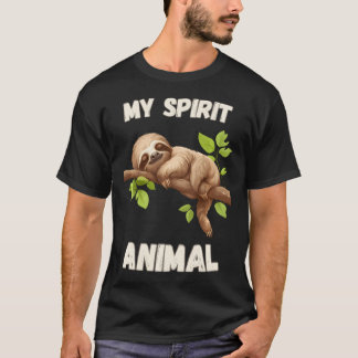 Camiseta Preguiça é Meu Animal Espiritual - Preguiçoso Dorm