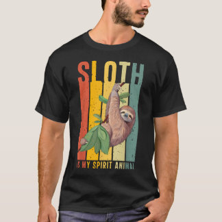 Camiseta Preguiça é o Meu Animal Espiritual Fofo Preguiçoso