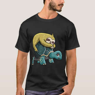 Camiseta Preguiça e tartaruga vintage