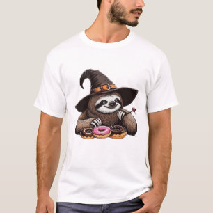 Camiseta Preguiça engraçada de chapéu de bruxa curtindo don