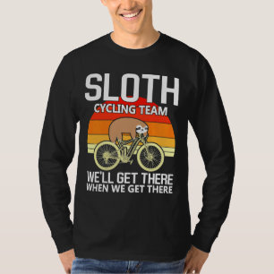 Camiseta Preguiça Engraçada Dormindo No Bicicleta Sticker