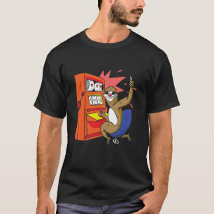 Camiseta Preguiça engraçada jogando jogo de azar