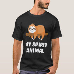 Camiseta Preguiça Engraçada Meu Animal Espiritual Homens Mu