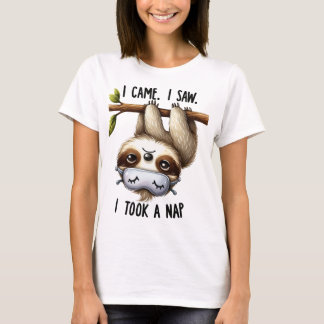 CAMISETA PREGUIÇA ENGRAÇADA PENDURADA EM UMA ÁRVORE