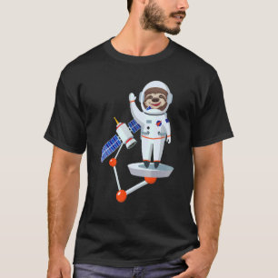 Camiseta preguiça espacial teia pijama astonauta