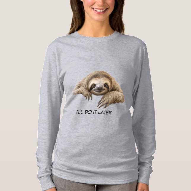 Camiseta Preguiça fofa (Frente)