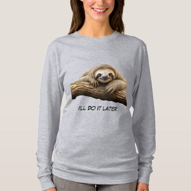 Camiseta Preguiça fofa (Frente)