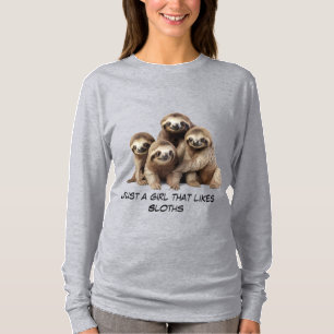 Camiseta preguiça fofa