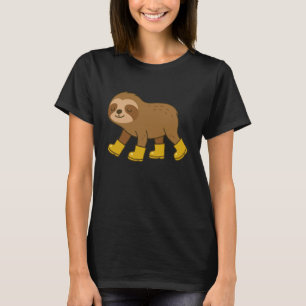 Camiseta Preguiça Fofa de Botas de Chuva