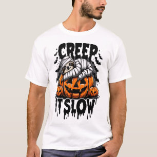 Camiseta Preguiça Fofa Feliz Dia das Bruxas