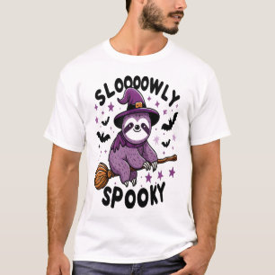 Camiseta Preguiça Fofa Feliz Halloween (2)