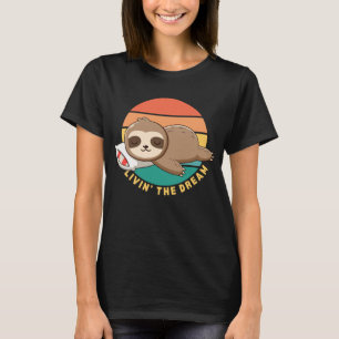 Camiseta Preguiça Fofo Feliz Dormindo