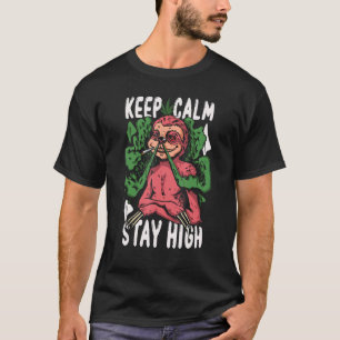 Camiseta Preguiça Fumando Maconha de Animal & Ervas Daninha