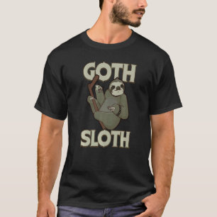 Camiseta Preguiça Gótica Emo Fofa Goth Sloth