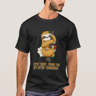 Camiseta Preguiça Hoje Terminar Dia Depois Citação Motivaci