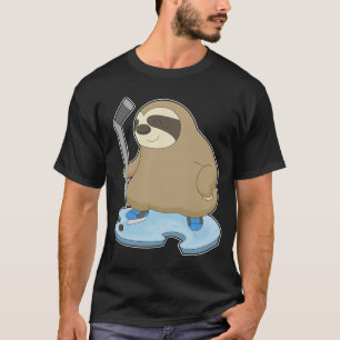 Camiseta Preguiça Hóquei no gelo Taco de hóquei no gelo