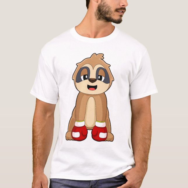 Camiseta Preguiça Luvas de Boxe Boxer (Frente)