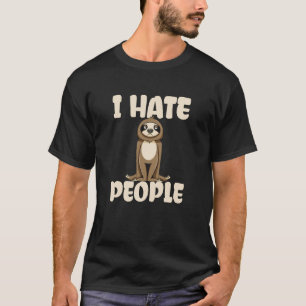 Camiseta Preguiça Mal-Humorada Odeio Pessoas