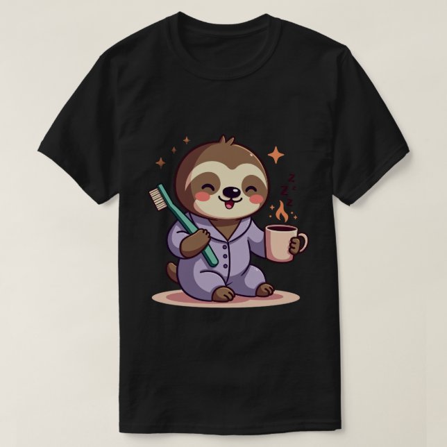 Camiseta Preguiça Matinal (Frente do Design)