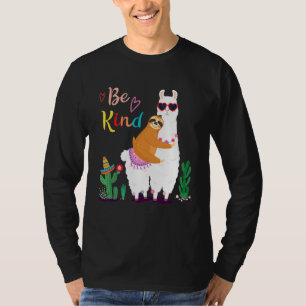 Camiseta Preguiça Montando Lhama Melhores Amigos Amante de