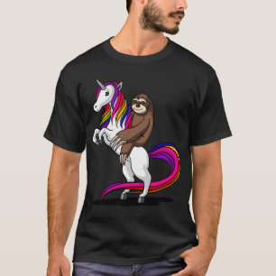 Camiseta Preguiça Montando Unicórnio