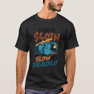 Camiseta Preguiça Ninja Lenta Mas Mortal Preguiça 1