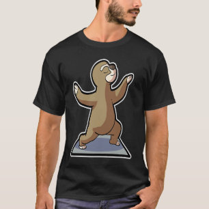 Camiseta Preguiça Preguiça Poses de Yoga Esportes Ginástica