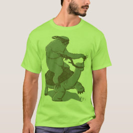 Camiseta Preguiça que monta uma tartaruga
