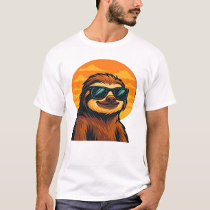 Camiseta Preguiça Relax com Óculos de Sol - Vibrações do Pô