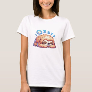 Camiseta Preguiça Sonolenta Kawaii Dormindo Zzz Animal Preg