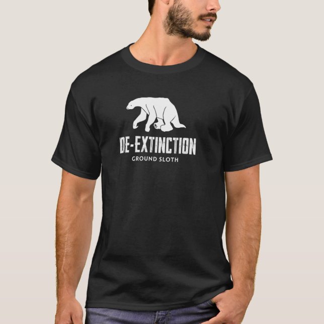 Camiseta Preguiça-Terrestre De-Extinção (Frente)