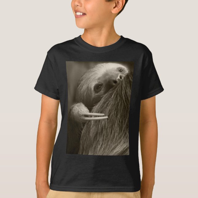 Camiseta preguiça toed dois (Frente)
