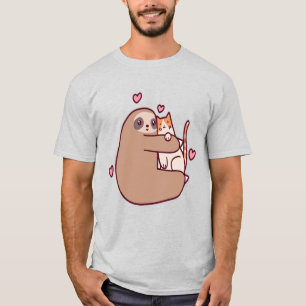 Camiseta Preguiças e Gatos são Melhores Amigos
