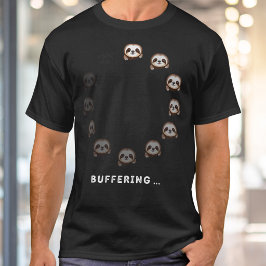 Camiseta Preguiças em Carregamento Humor de Tecnologia Anim