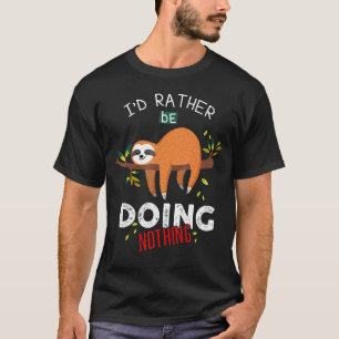 Camiseta Preguiçosa Lama Para Crianças Mulheres