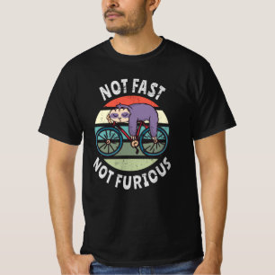 Camiseta Preguiçoso bicho-preguiça lento dormindo de bicicl