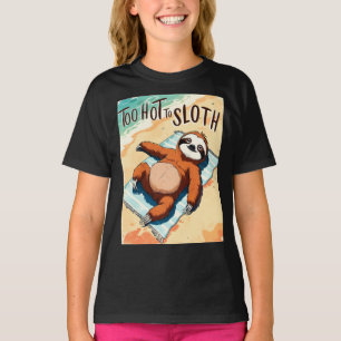 Camiseta Preguiçoso Bicho-Preguiça Verão Vintage Praia