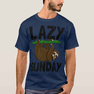 Camiseta Preguiçoso Domingo Engraçado Cabeça Sonolenta Amor
